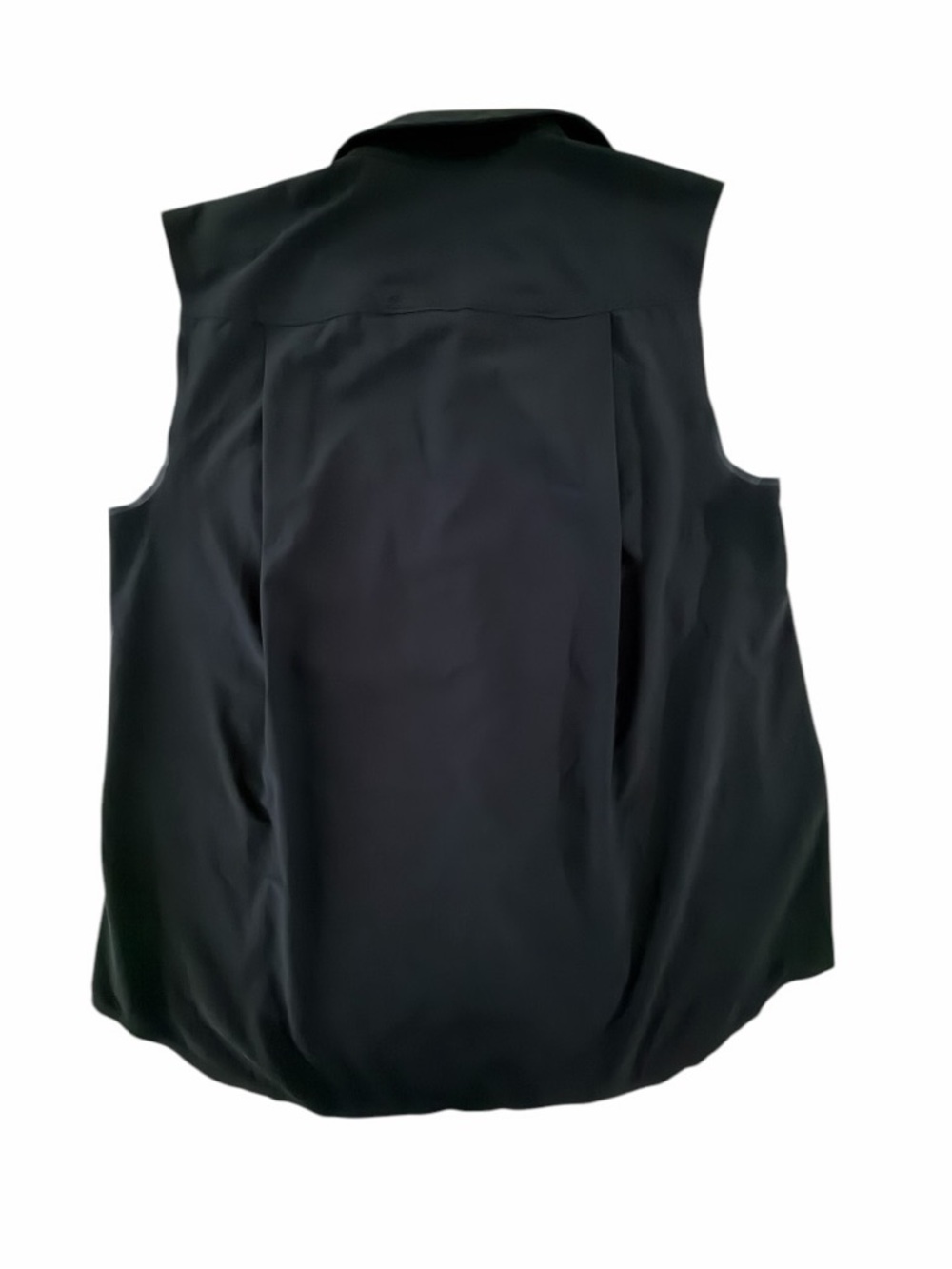 Athleta Urbanite II Sleeveless Tank Womens M Black Button Front Collared Blouse - Picture 5 of 7